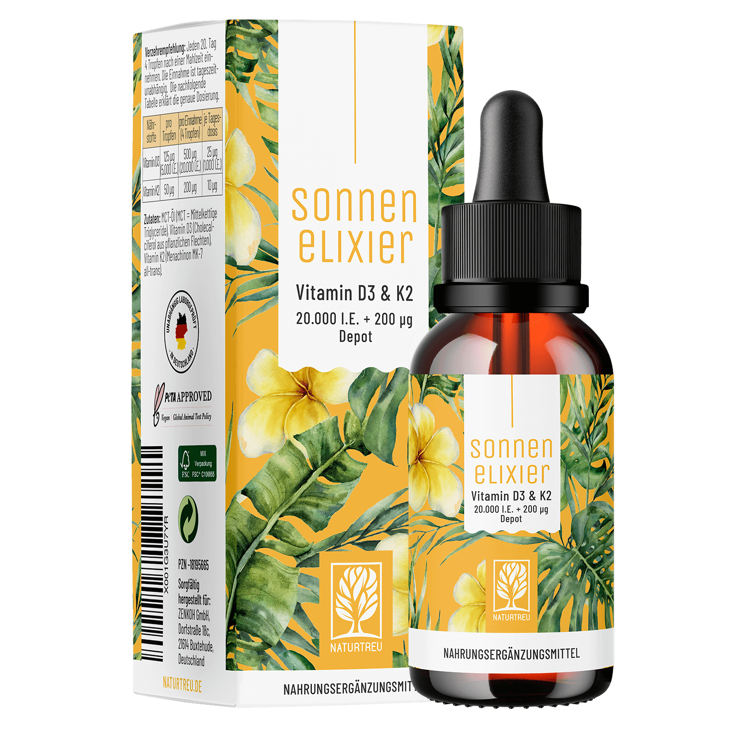 Vitamin D3 Produktbild von NATURTREU
